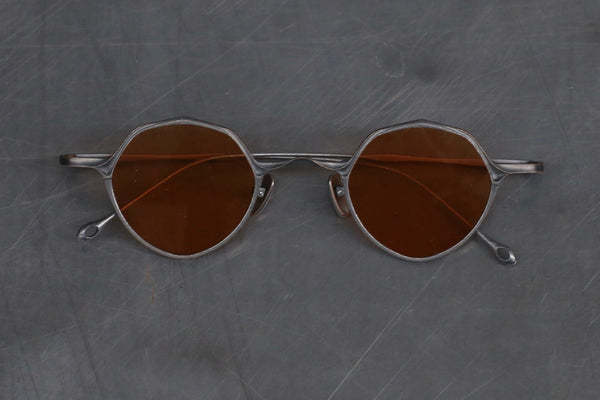 Rigards RG1019CU series collection copper titanium high degree handmade glasses RG-RG1019CU-FGH retro gray frame salmon color lenses